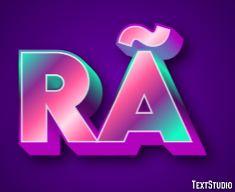 Rã Efeito do texto
