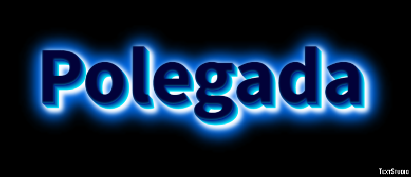 Polegada Efeito de texto