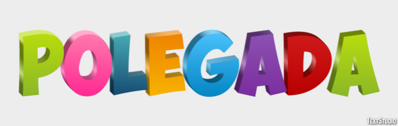 Polegada Efeito de texto