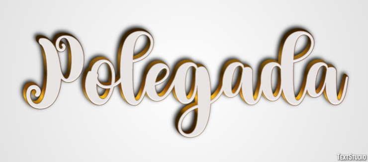 Polegada Efeito de texto