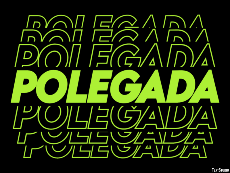 Polegada Efeito de texto