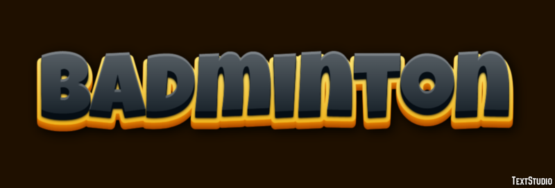 Badminton Efeito de texto