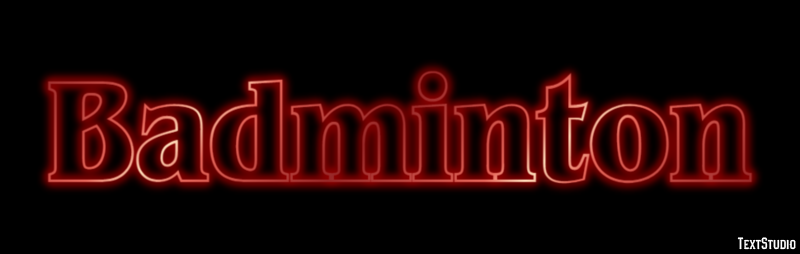 Badminton テキスト効果
