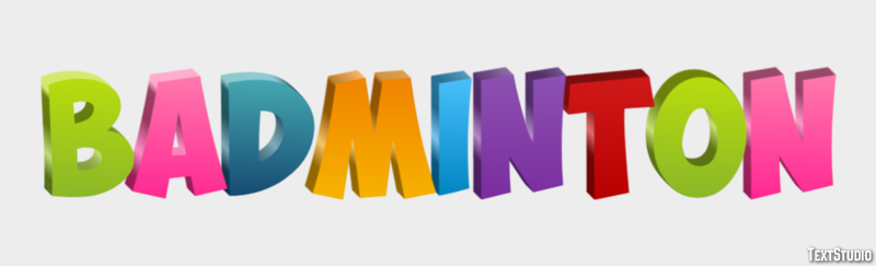 Badminton Effet de Texte