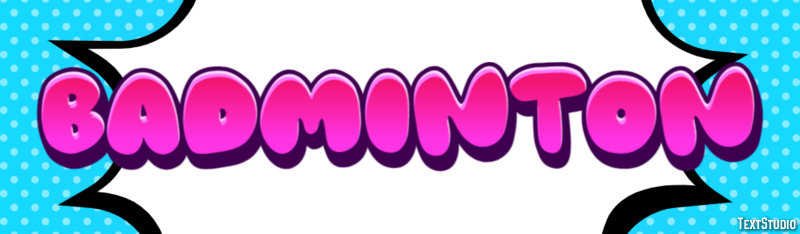 Badminton Effet de Texte