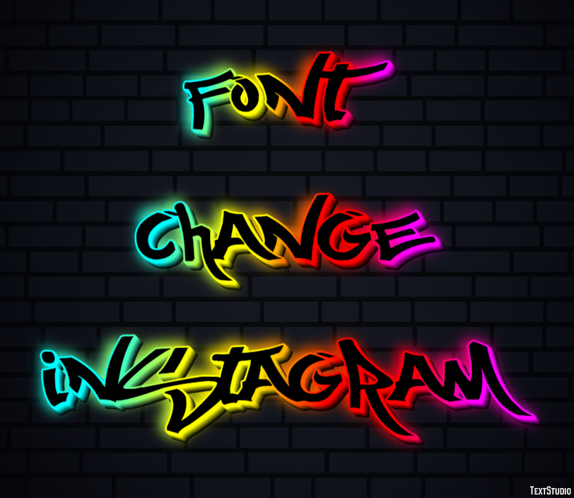 Font Change Instagram テキスト効果