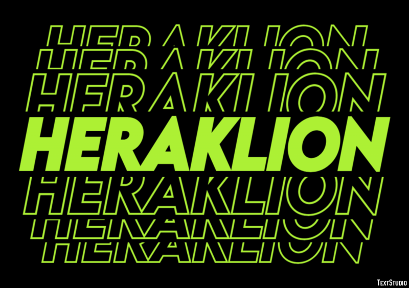 Heraklion Efekt tekstowy
