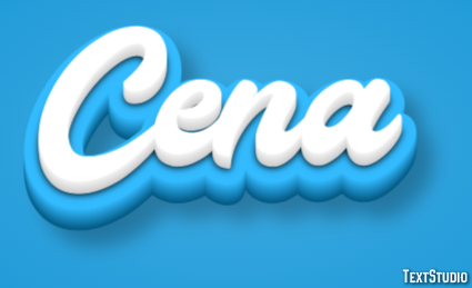 Cena Эффект текста