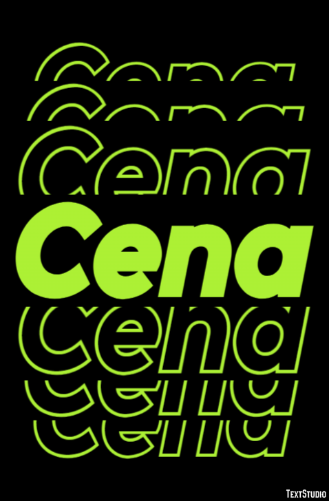 Cena Эффект текста