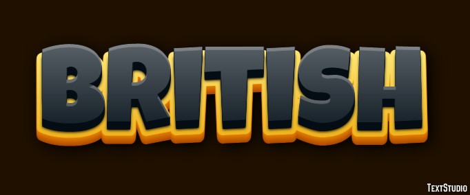 British Text Effect