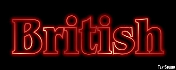 British Text Effect