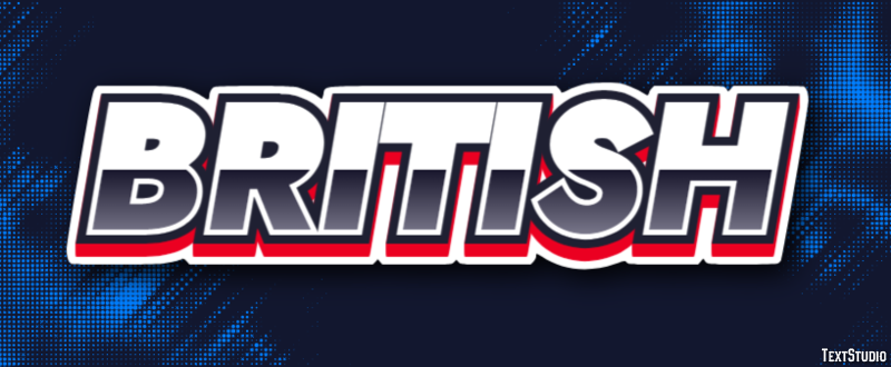British Text Effect