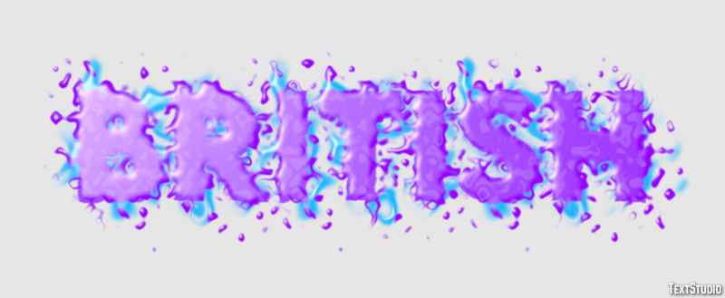 British Text Effect