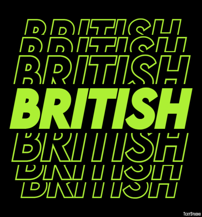 British Text Effect