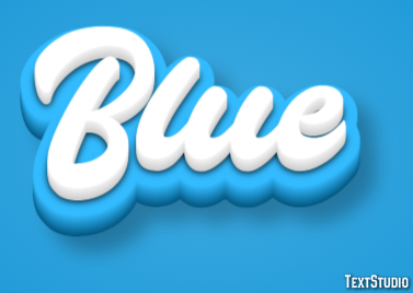 Blue Text effect
