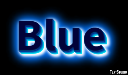 Blue Text effect