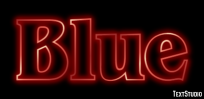 Blue Text effect
