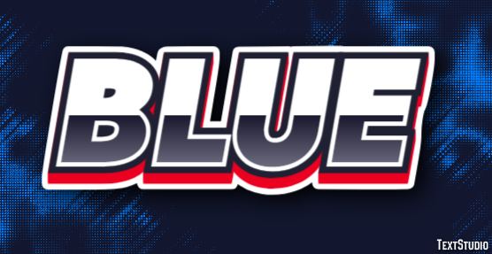 Blue Text effect