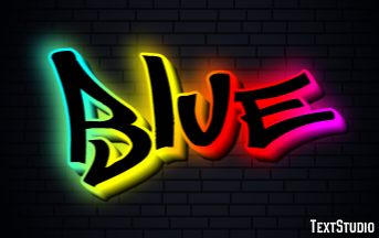 Blue Text effect