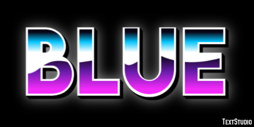 Blue Text effect