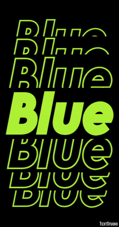 Blue Text effect