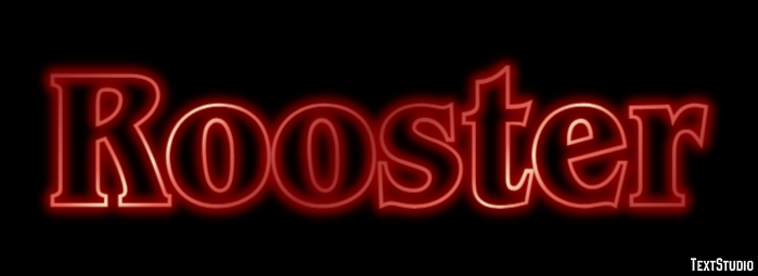 Rooster Efekt tekstowy