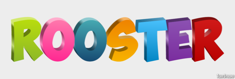Rooster Efekt tekstowy