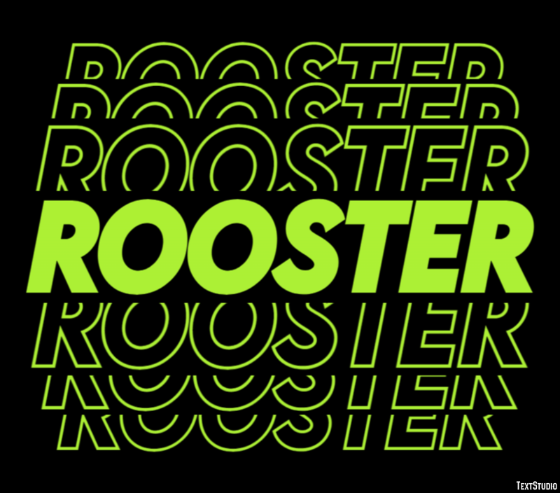 Rooster Efekt tekstowy