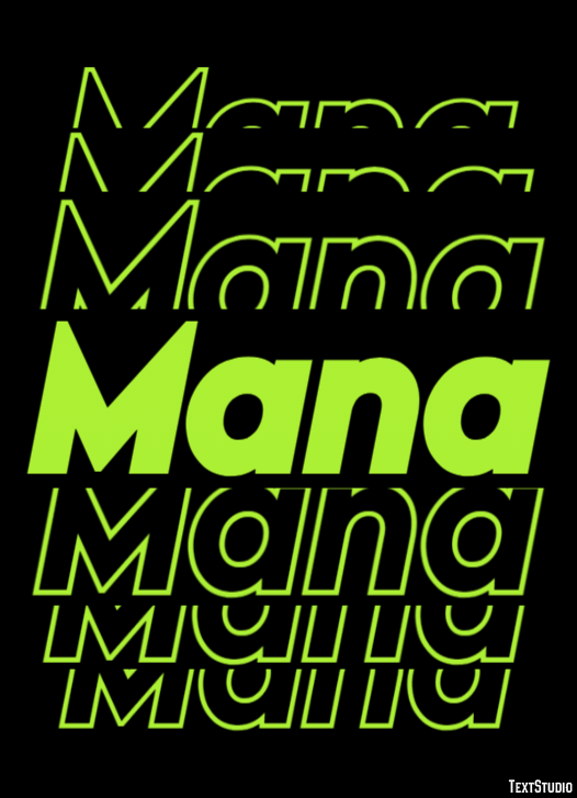 Mana Text Effect