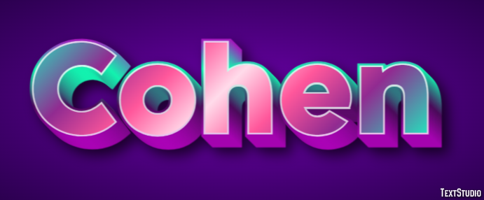 Cohen Text effect