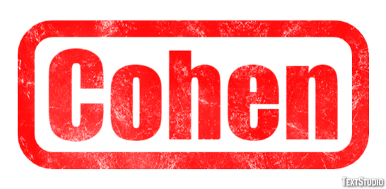 Cohen Text Effect