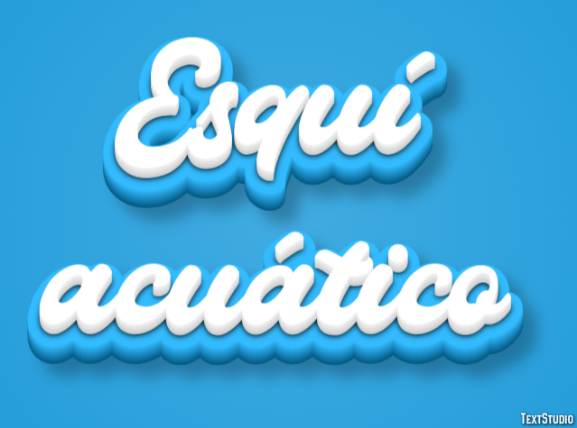 Esquí acuático Efecto de texto