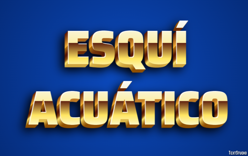 Esquí acuático Efecto de texto