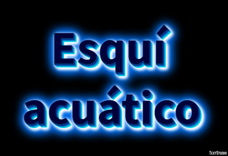 Esquí acuático Efecto de texto