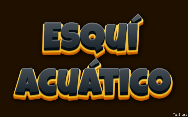 Esquí acuático Efecto de texto
