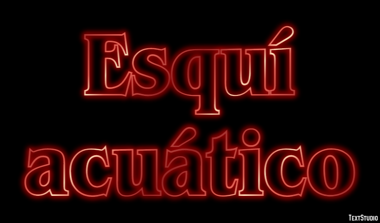 Esquí acuático Efecto de texto