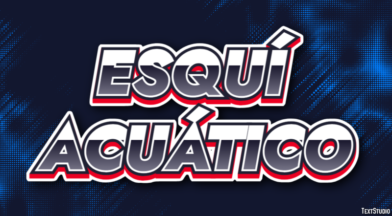 Esquí acuático Efecto de texto