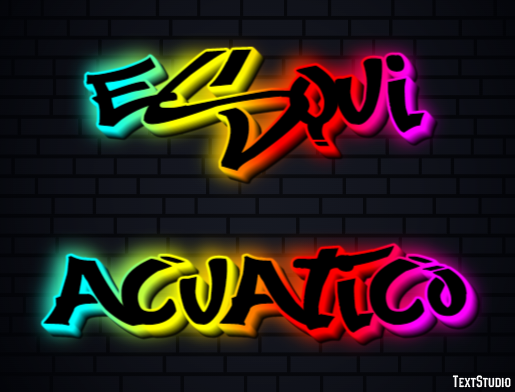 Esquí acuático Efecto de texto