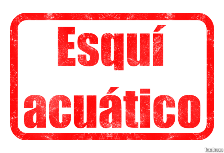 Esquí acuático Efecto de texto