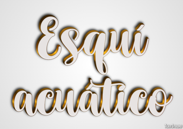 Esquí acuático Efecto de texto
