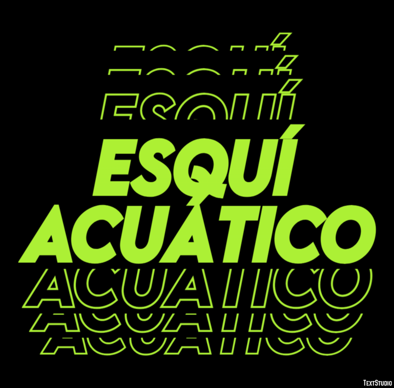 Esquí acuático Efecto de texto
