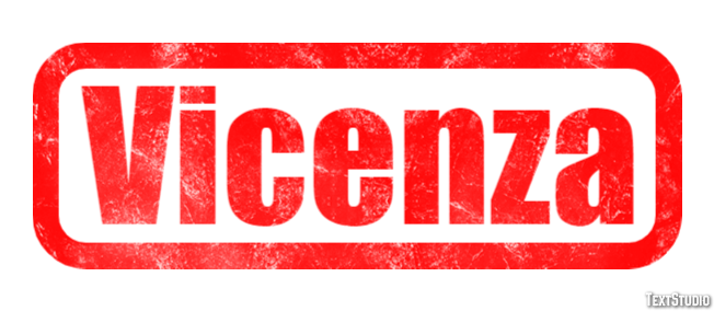 Vicenza Эффект текста