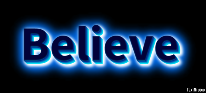Believe Texteffekt