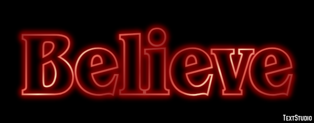 Believe Effetto testo