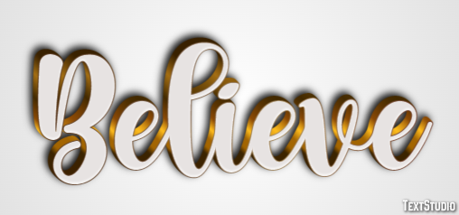 Believe Effetto testo