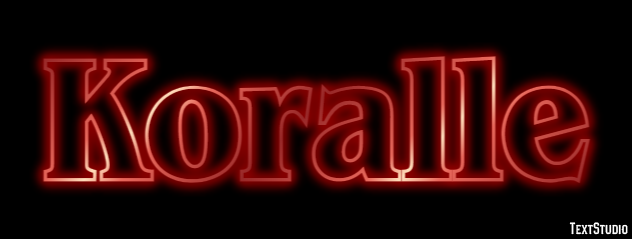 Koralle Texteffekt