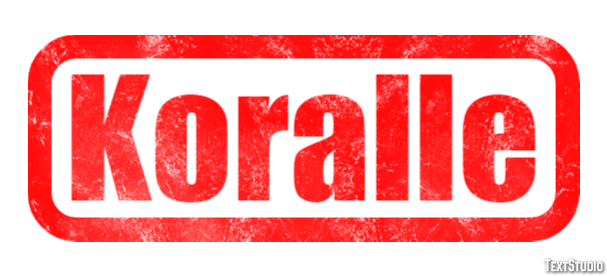 Koralle Texteffekt