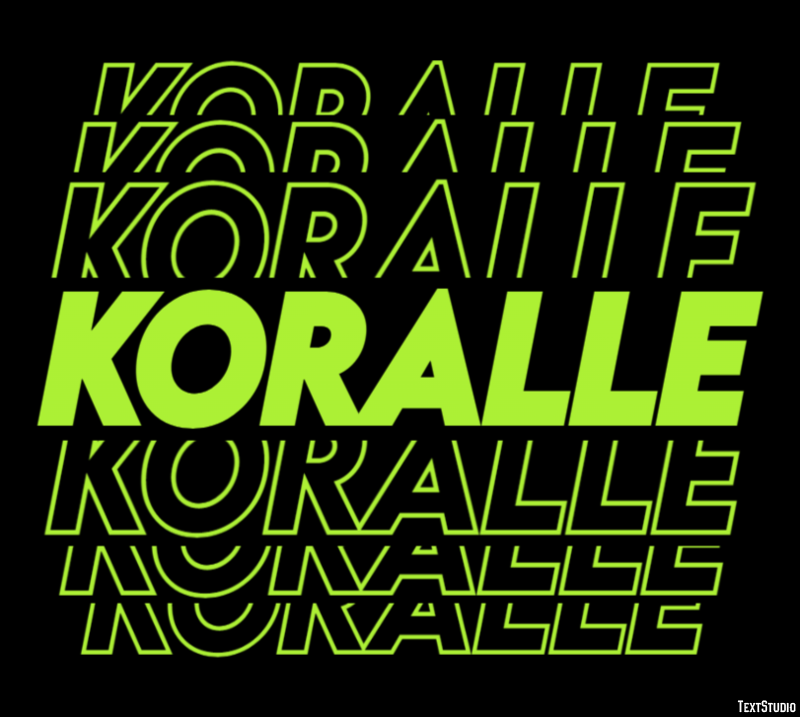 Koralle Texteffekt