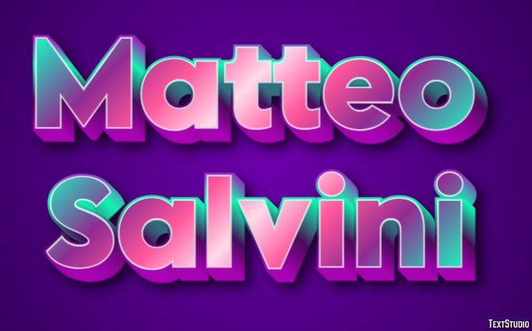 Matteo Salvini Efeito de texto
