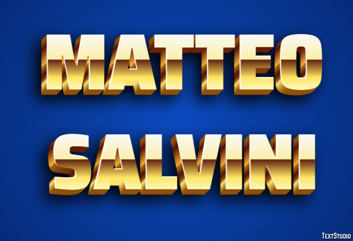Matteo Salvini Texteffekt